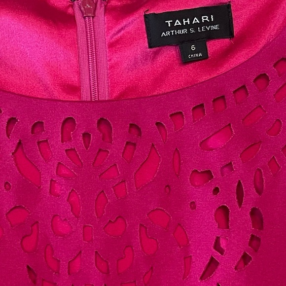 Tahari Sheath Career Dress in Hot Pink Sz 6 - Picture 5 of 5